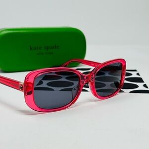 New Kate Spade NY Dionna/S  Sunglasses in Crystal Pink/Grey 52 mm Authentic